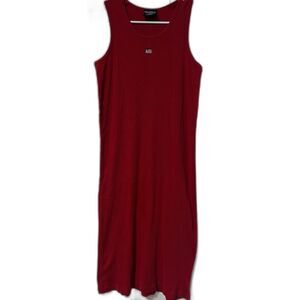 Vintage Polo Ralph Lauren 90’s Flag ribbed cotton tank midi dress size small